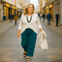 Plain Stretchy High Waist Palazzo Trousers