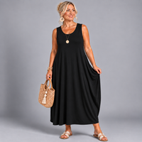 Sleeveless T-Shirt Midi Dress