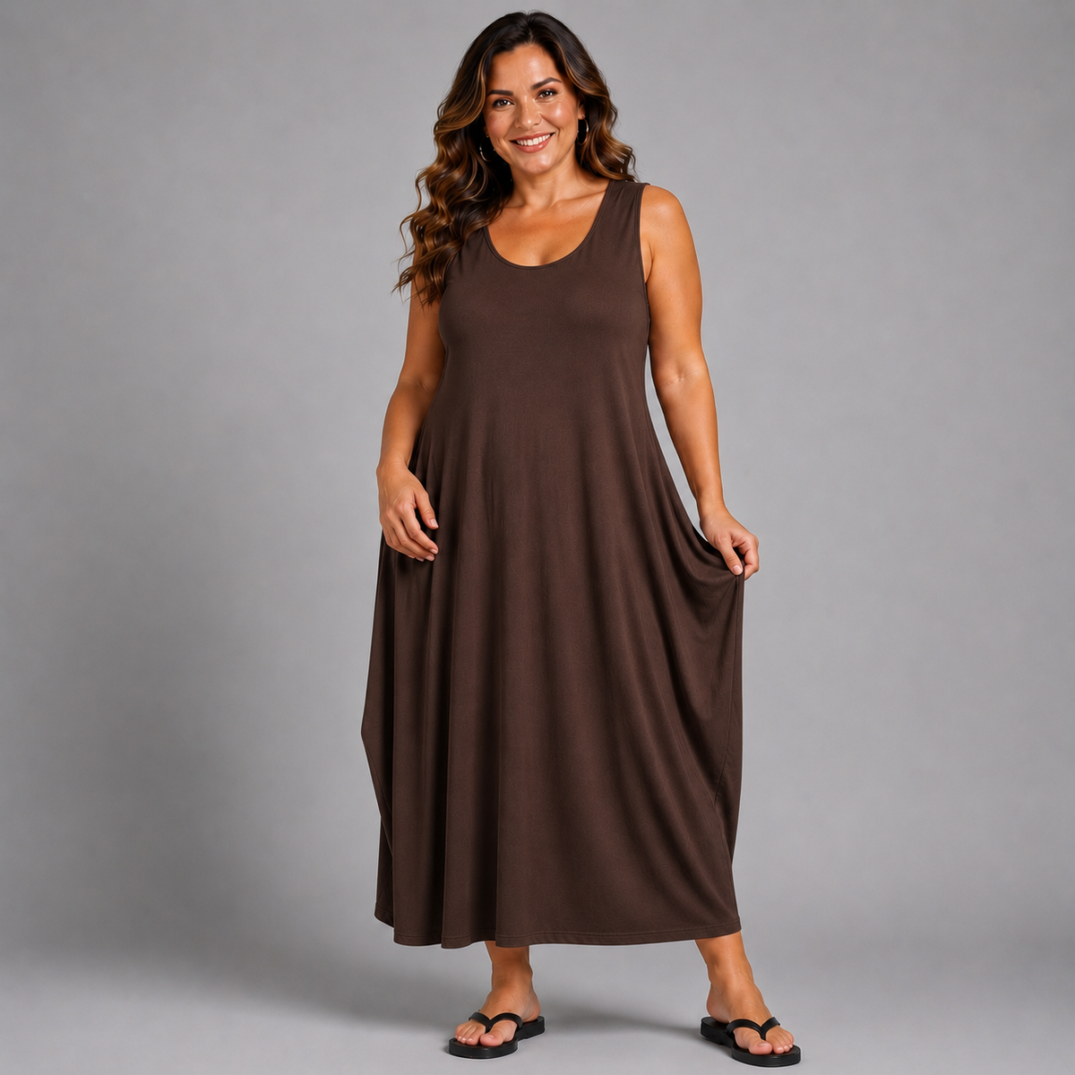 Sleeveless T-Shirt Midi Dress
