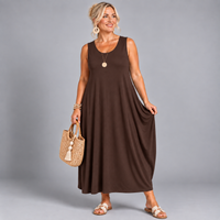 Sleeveless T-Shirt Midi Dress
