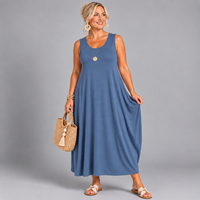 Sleeveless T-Shirt Midi Dress