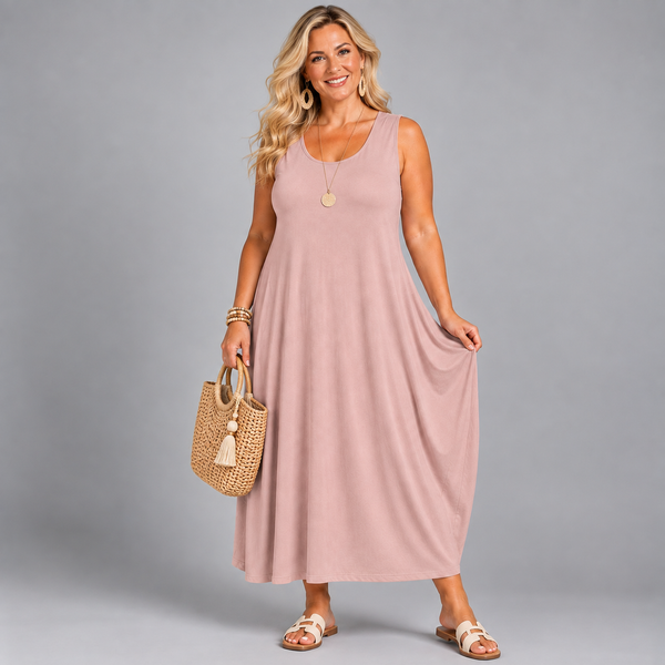 Sleeveless T-Shirt Midi Dress