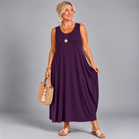 Sleeveless T-Shirt Midi Dress