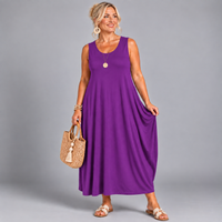 Sleeveless T-Shirt Midi Dress