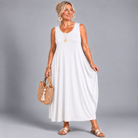 Sleeveless T-Shirt Midi Dress
