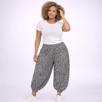 Leopard Print High Waist Harem Pants