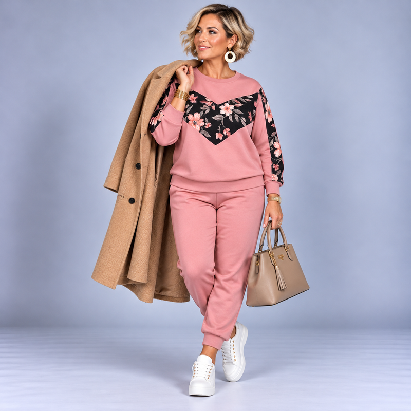 Flower V Panel Tracksuit / Lounge Suit