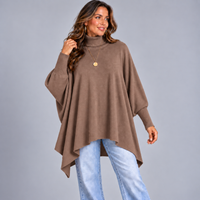Polo Neck Super Soft Oversized Batwing Jumper