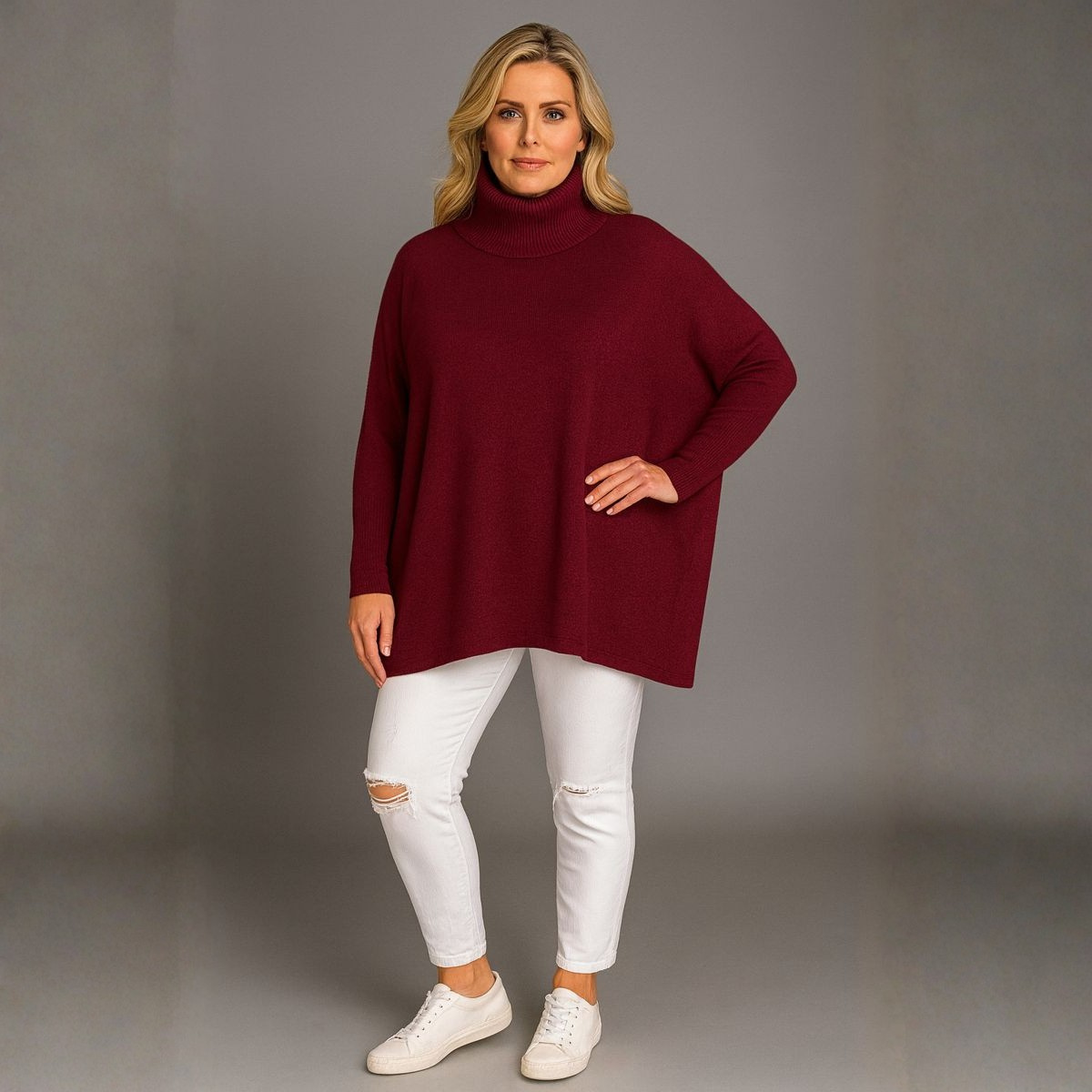 Polo Neck Super Soft Oversized Jumper