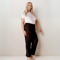 ROCKTHOSECURVES CRINKLE PLEATED ELASTIC WAIST TROUSERS