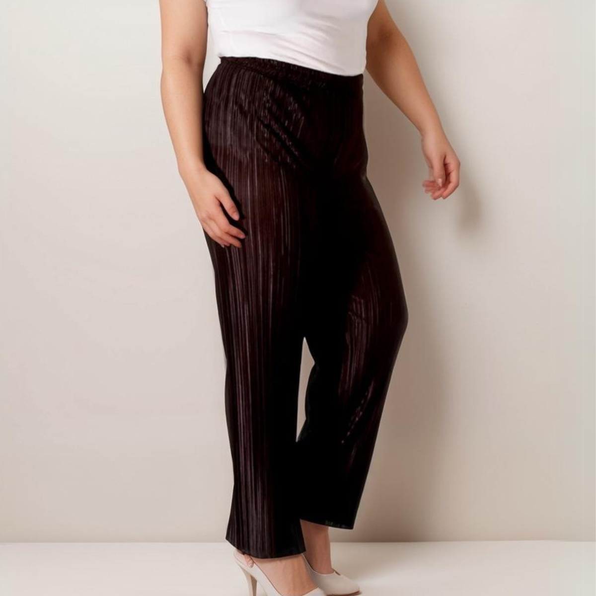 ROCKTHOSECURVES CRINKLE PLEATED ELASTIC WAIST TROUSERS