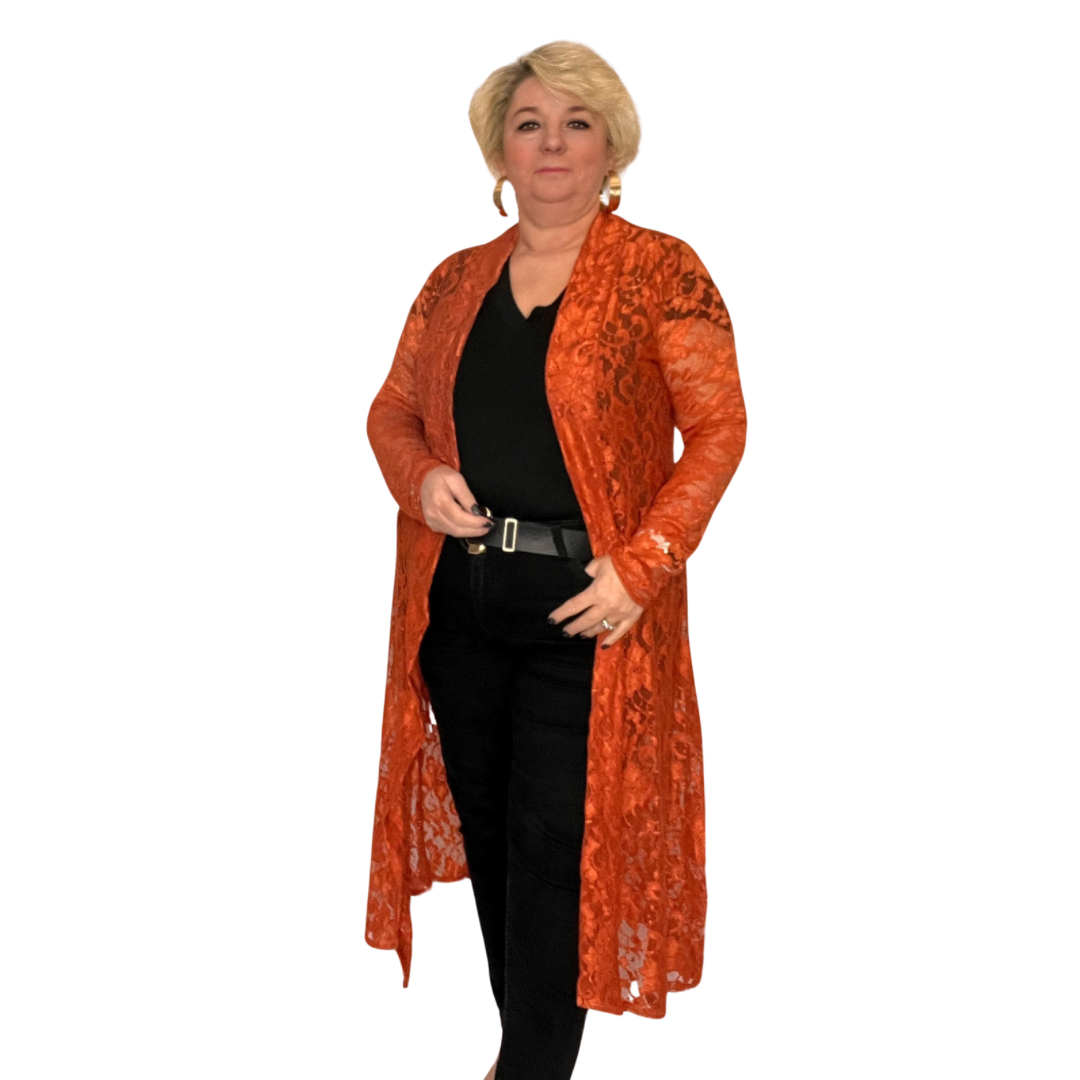 Orange 2025 duster jacket