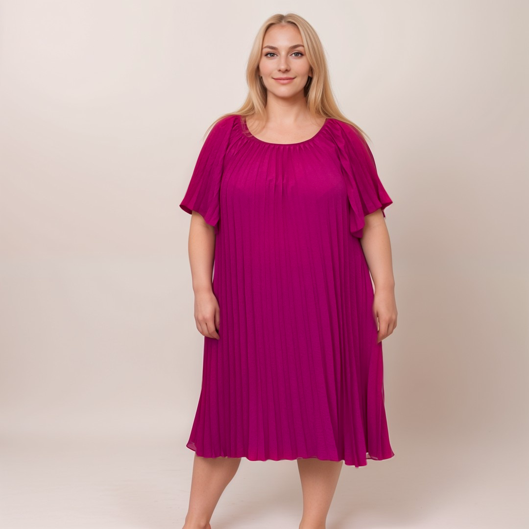 ROCKTHOSECURVES PLEATED A LINE OFF SHOULDER BARDOT DRESS