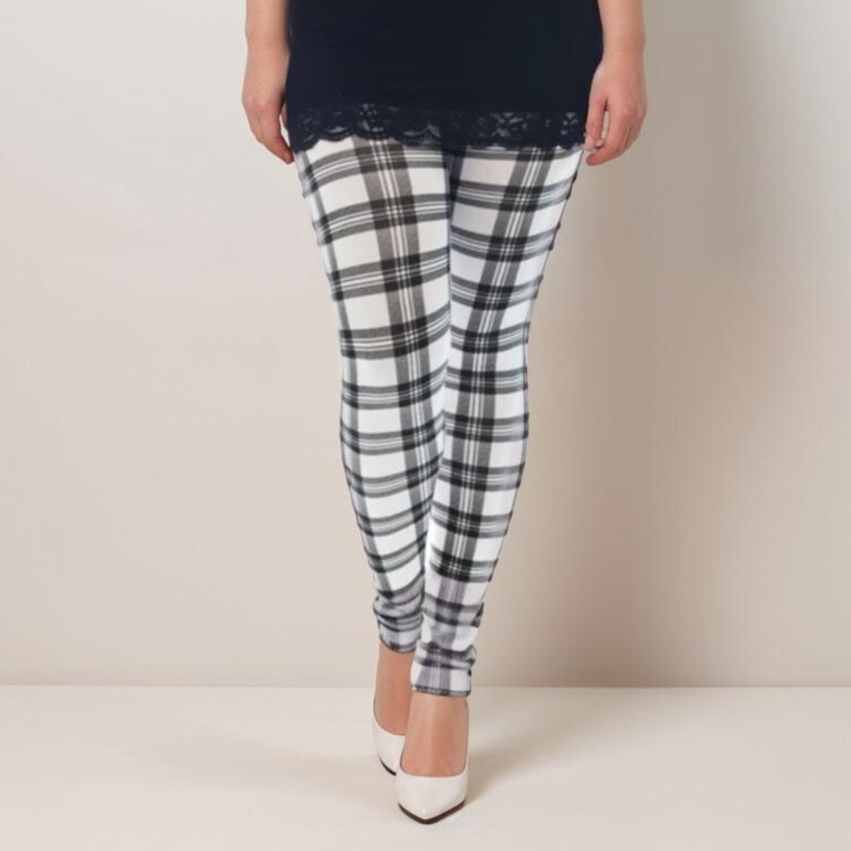 ROCKTHOSECURVES CLASSIC TARTAN HIGH RISE LEGGINGS