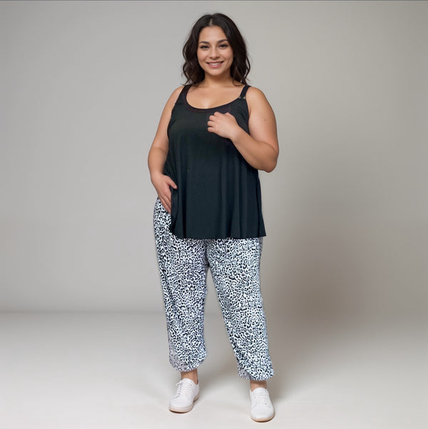 Leopard Print High Waist Harem Pants