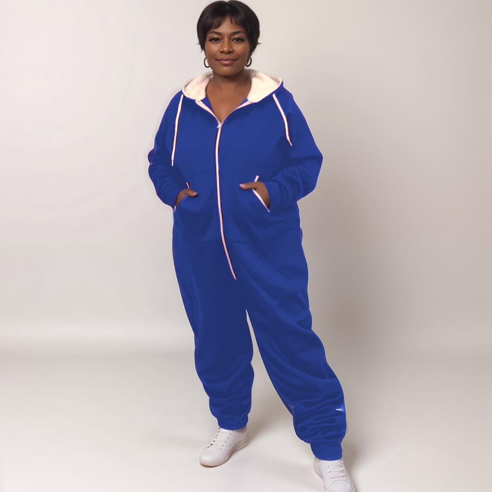 ALL IN ONE LOUNGESUIT PLUS SIZEBLUE / UK 12-14