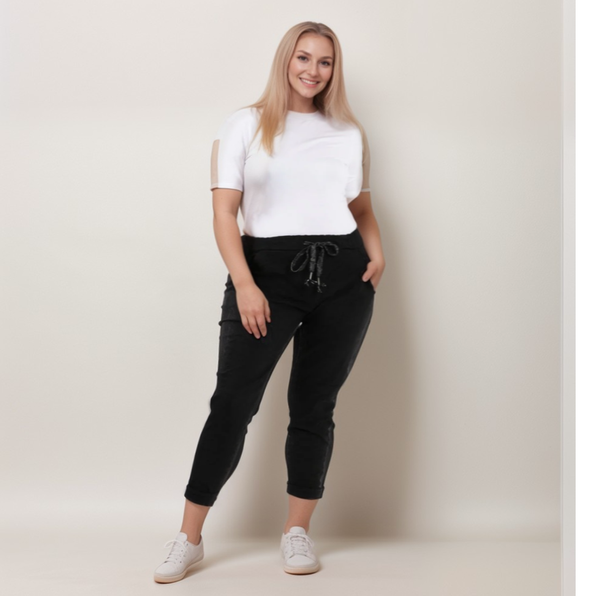 ROCKTHOSECURVES STRETCHY PLAIN TROUSERS / JEANS WITH SIDE POCKETS