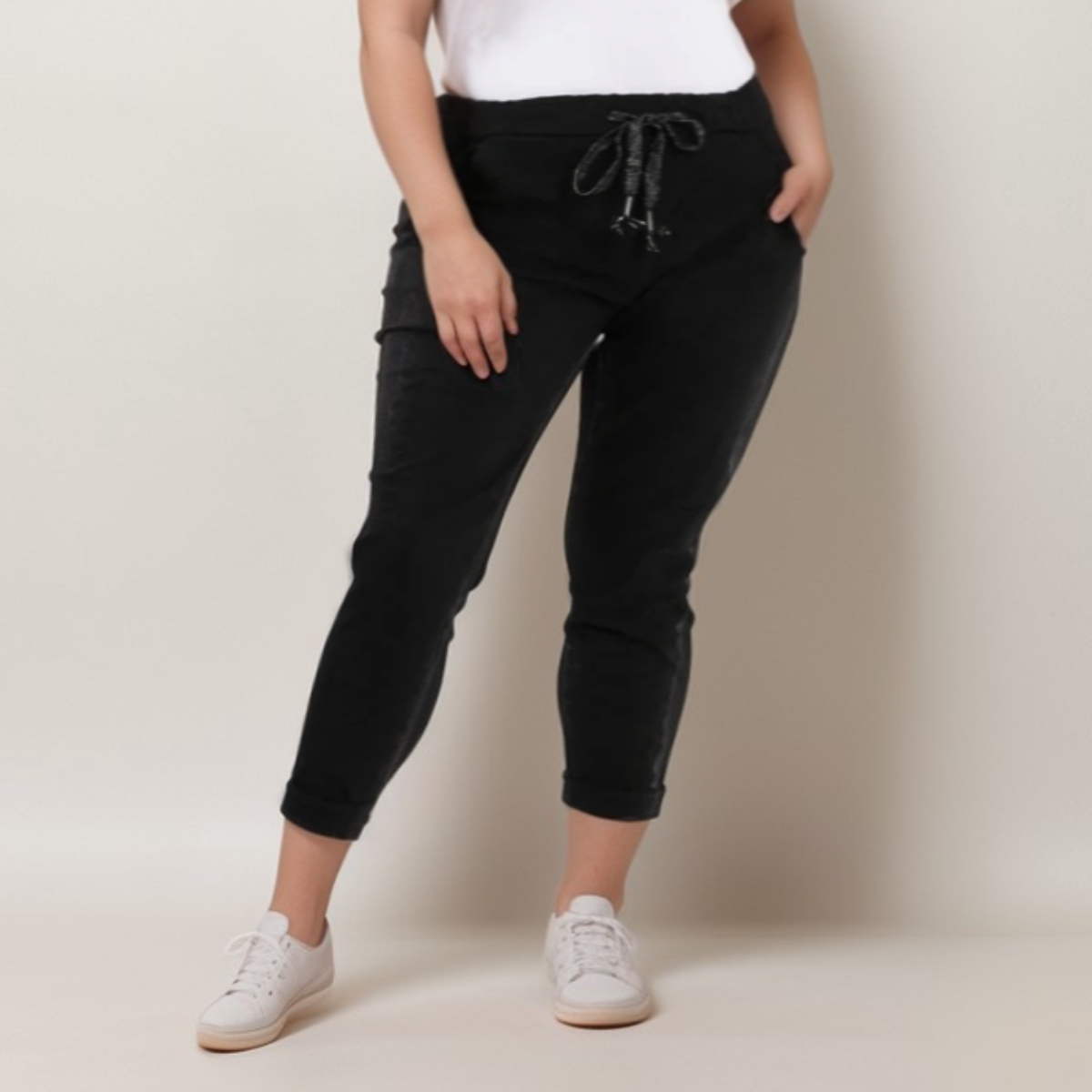 ROCKTHOSECURVES STRETCHY PLAIN TROUSERS / JEANS WITH SIDE POCKETS