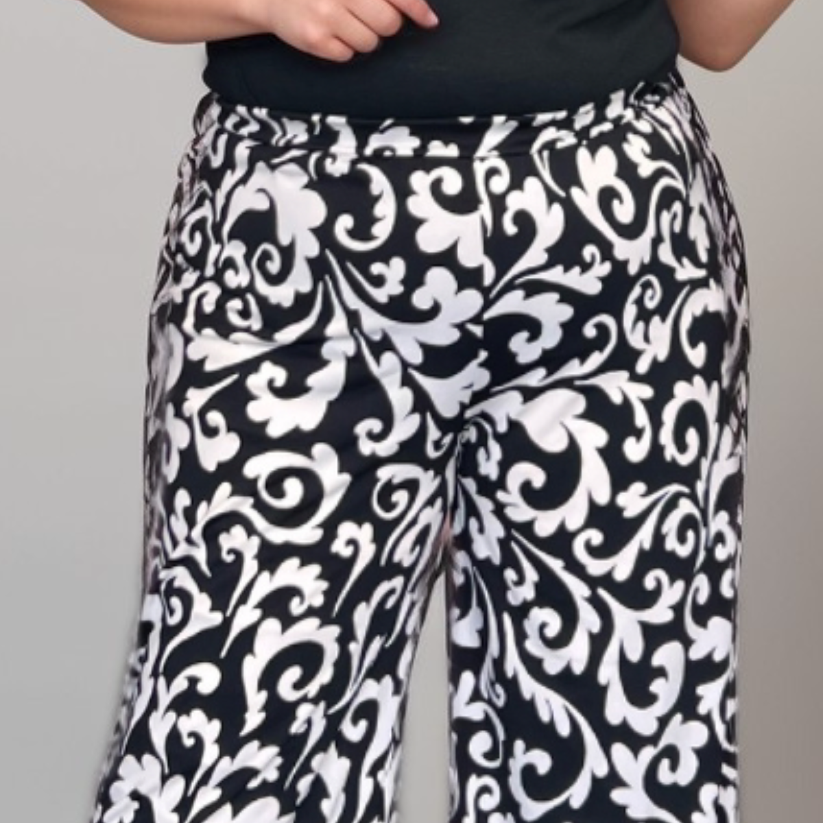 ROCKTHOSECURVES BOLD PAISLEY ELASTICATED WAIST PALAZZO TROUSERS