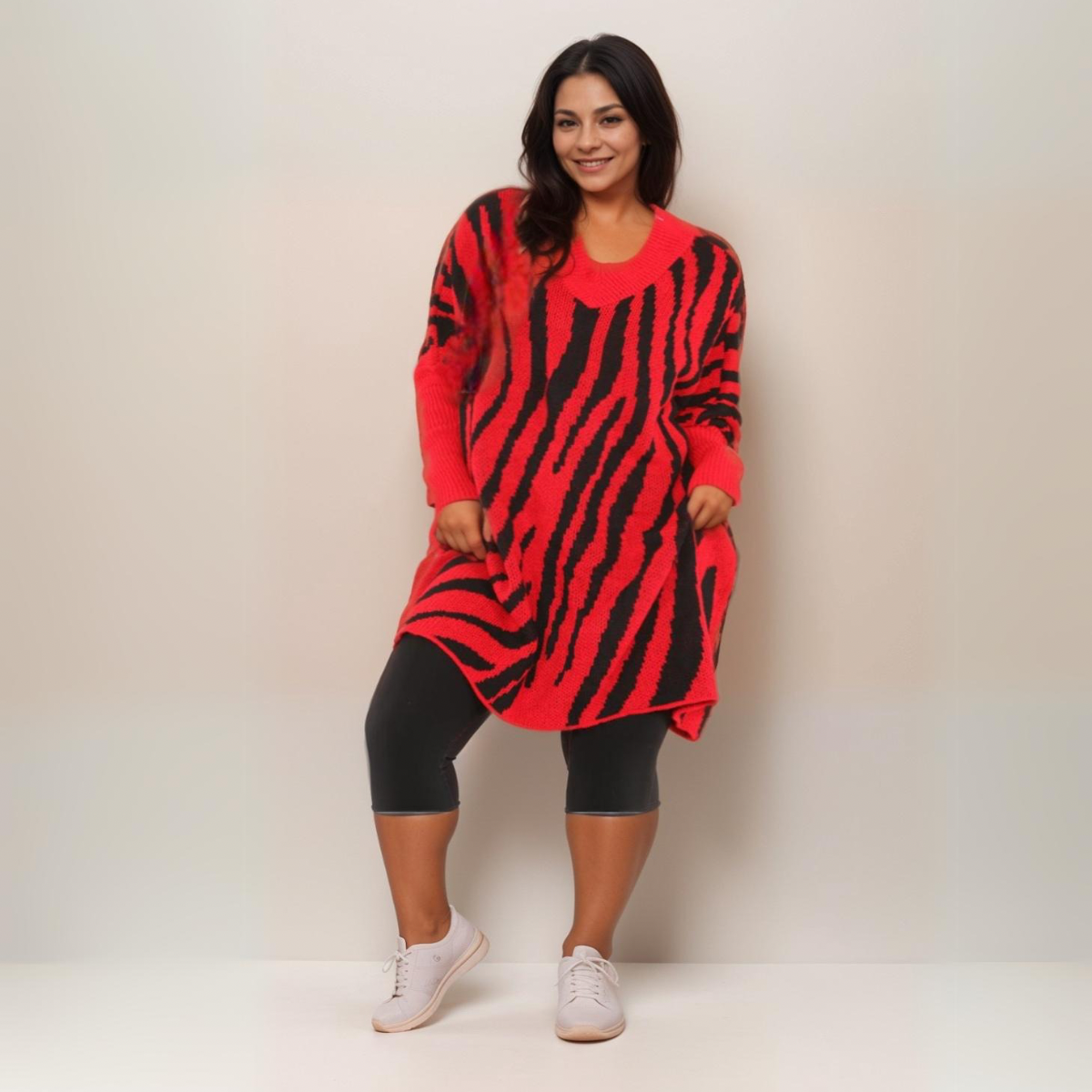 STRIPED OVERSIZED LONG JUMPER