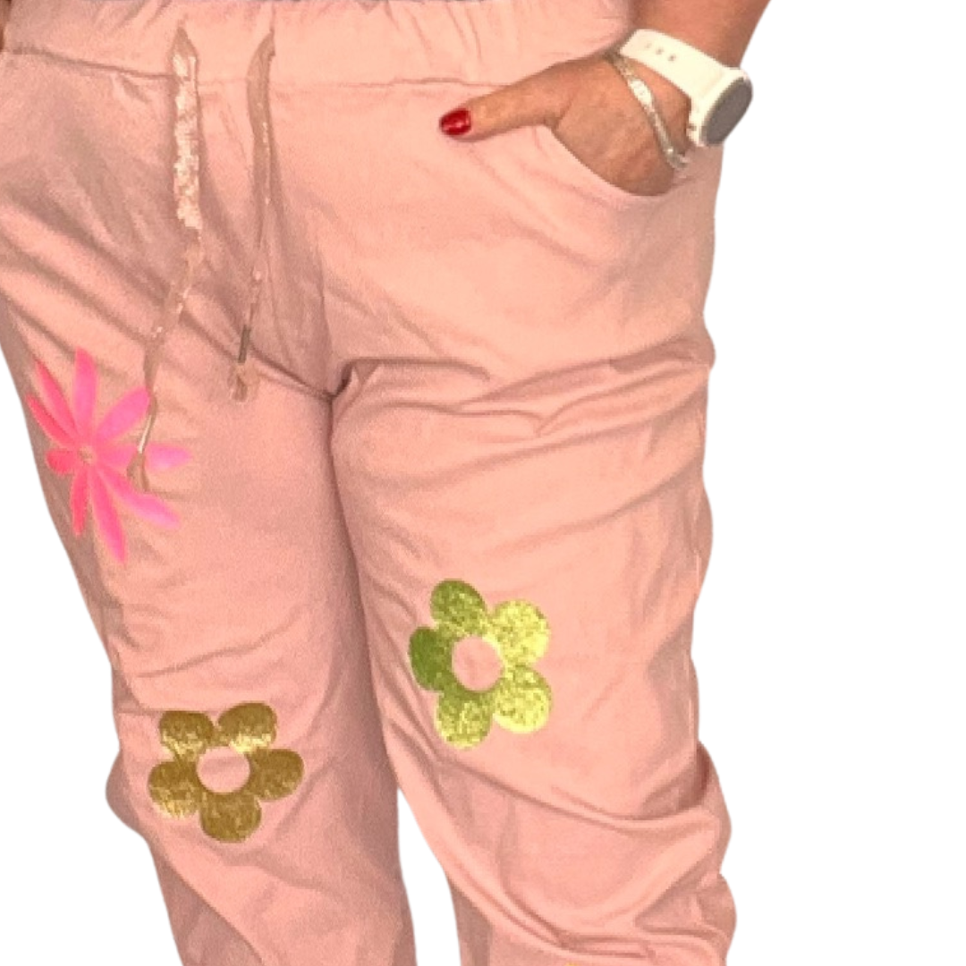 SPARKLY FLOWER MAGIC TROUSERS JEANS