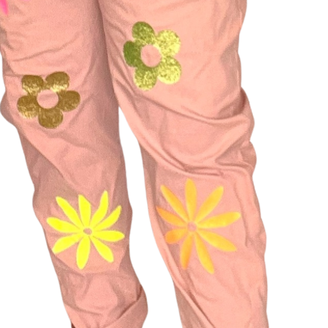 SPARKLY FLOWER MAGIC TROUSERS JEANS