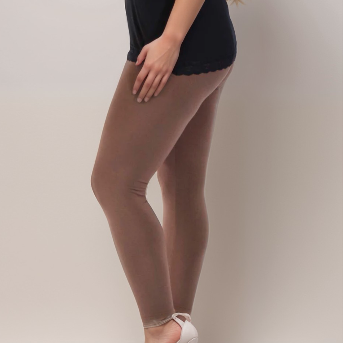 PLAIN HIGH WAIST VERY STRETCHY LEGGINGS