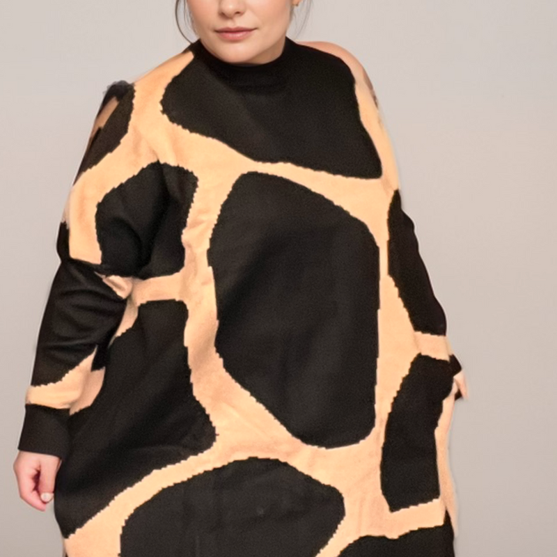LONG LENGTH TURTLE NECK A-LINE JUMPER