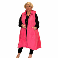 SLEEVELESS A-LINED FULLY LINED COAT WITH HOOD / GILET