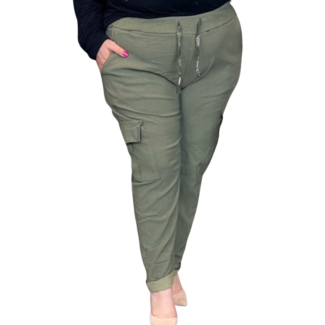 CARGO PANTS SUPER STRETCHY TROUSERS JEANS WITH SIDE POCKETS