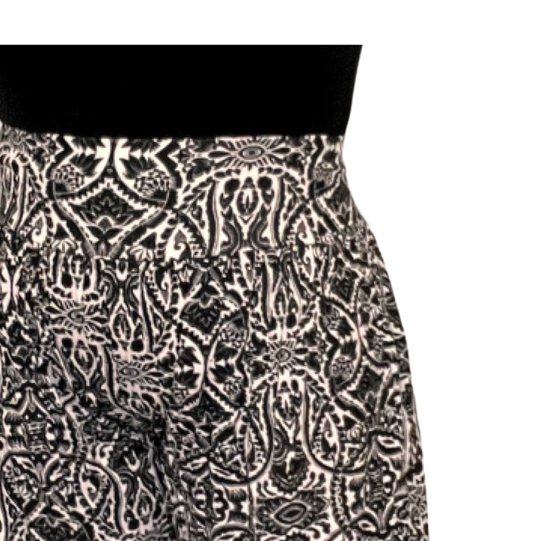 ROCKTHOSECURVES BLACK WHITE PAISLEY HAREM PANTS ALI BABA TROUSERS