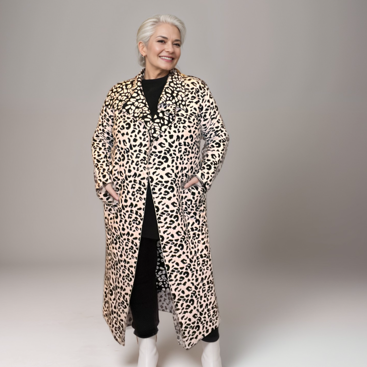 LUXURY DALMATIAN DUSTER CARDIGAN