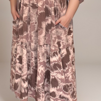 PINK TIE DYE POCKET DRESS