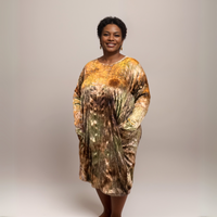 VELVET LOOSE FITTING DRESS WITH SEQUINS