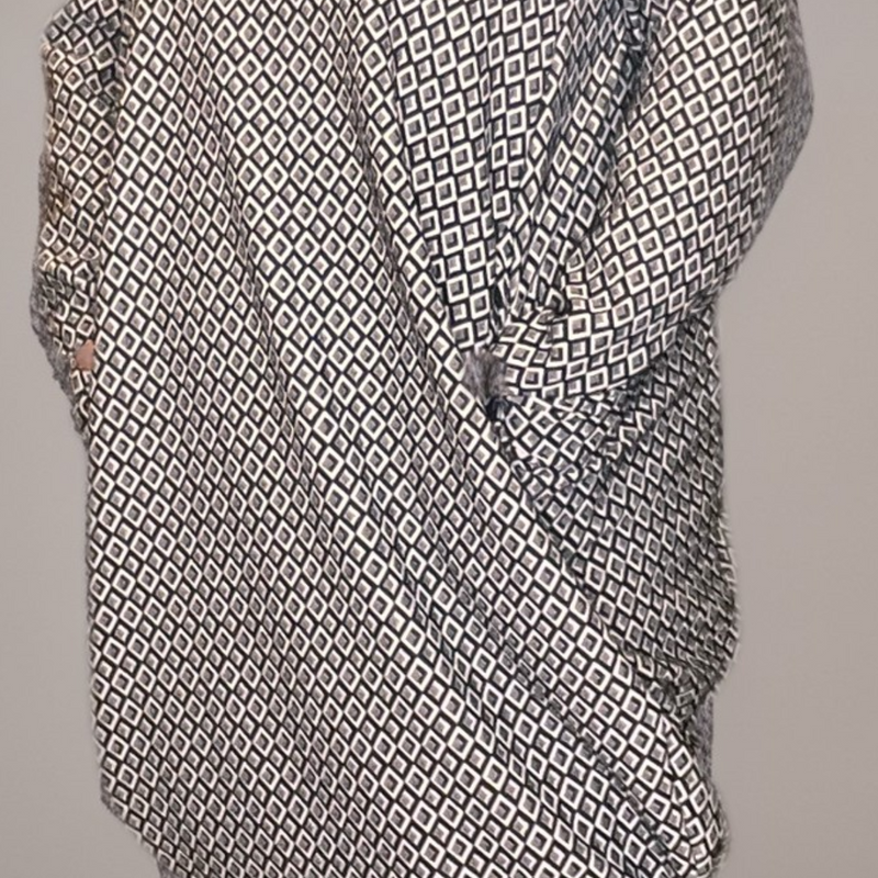 Grey Diamond Thick Pocket Dress