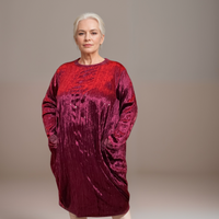 VELVET LOOSE FITTING DRESS WITH SEQUINS
