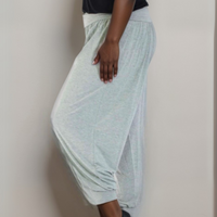 BLACK WHITE ABSTRACT PRINT ELASTICATED WAIST PALAZZO TROUSERS