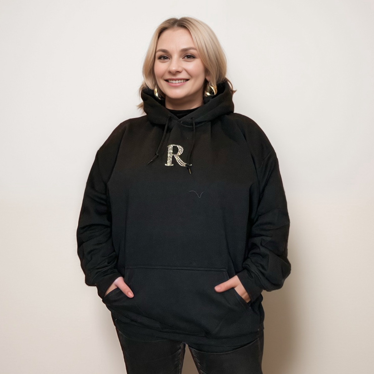 ROCKTHOSECURVES SILVER DIAMANTE R HOODY