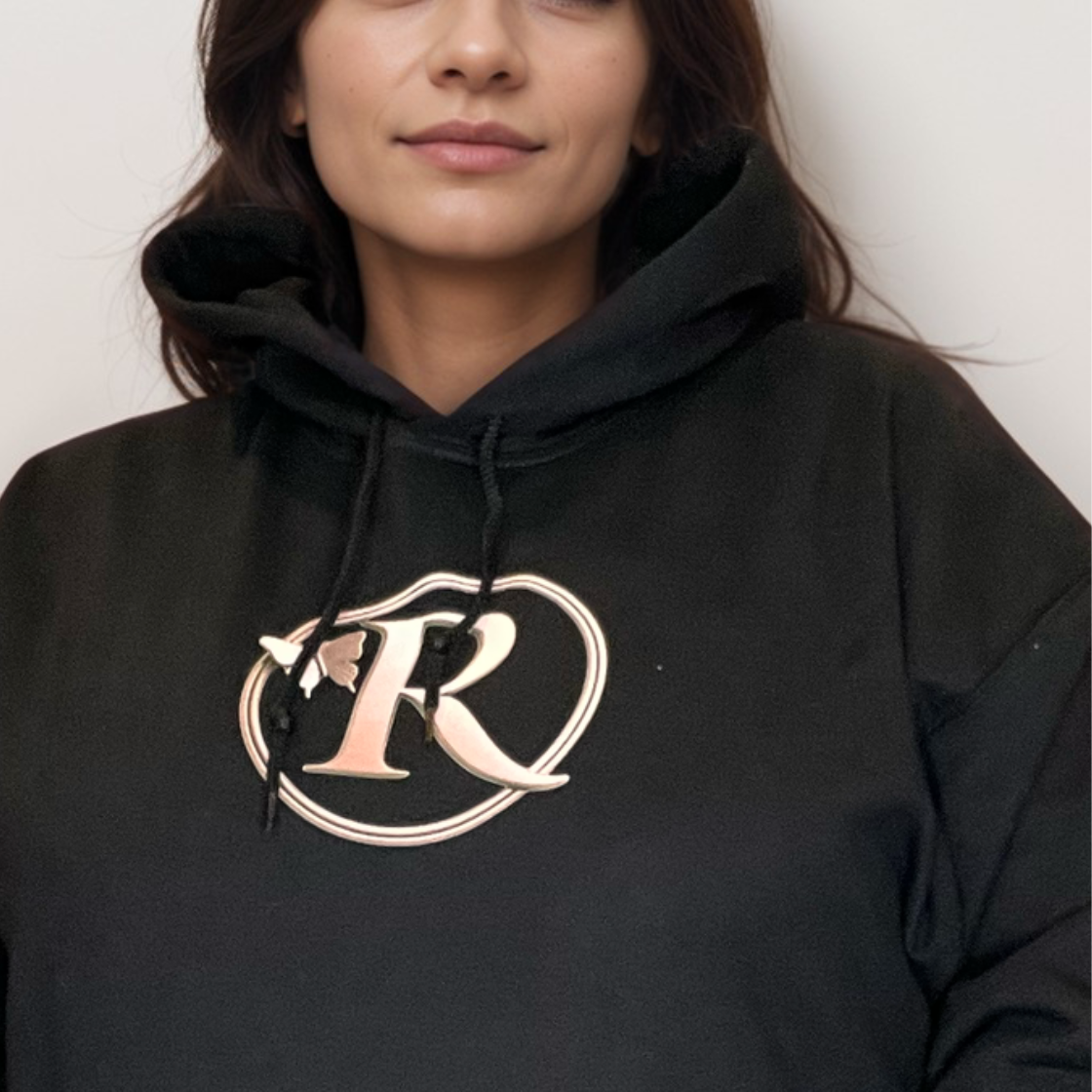 ROCKTHOSECURVES SIGNATURE R BUTTERFLY HOODY