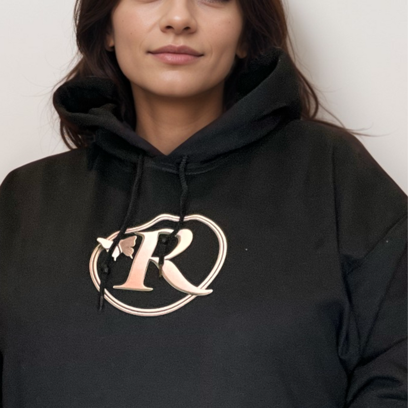 ROCKTHOSECURVES SIGNATURE R BUTTERFLY HOODIE