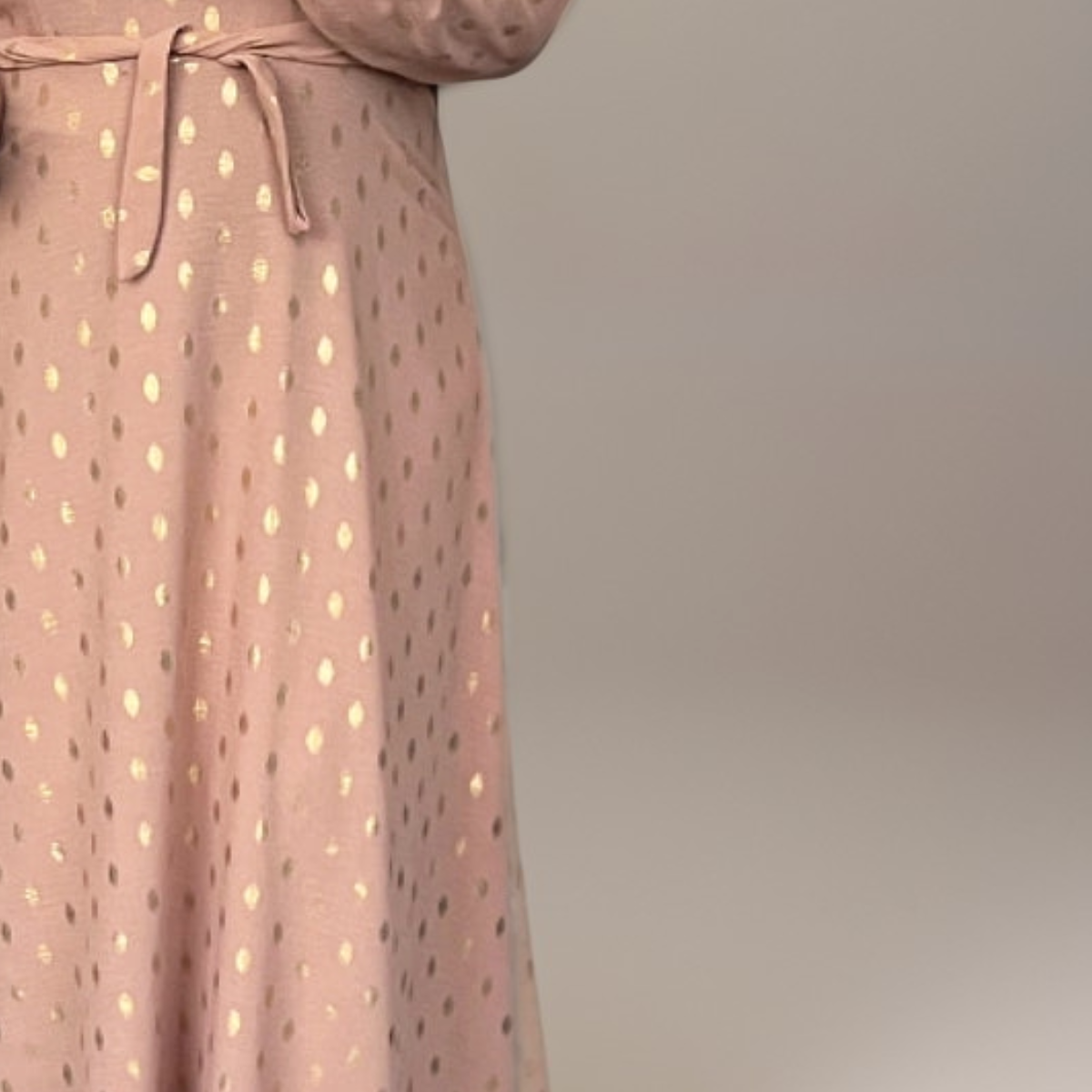 PINK GOLD SPOT MAXI DRESS