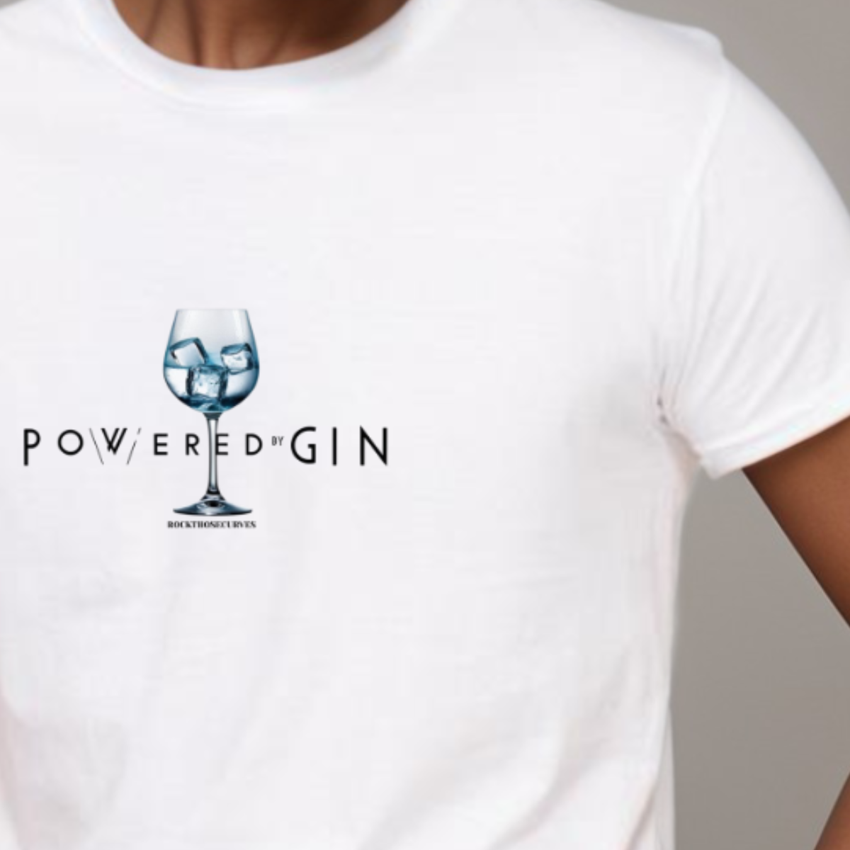 POWERED BY GIN ROUND NECK T-SHIRT