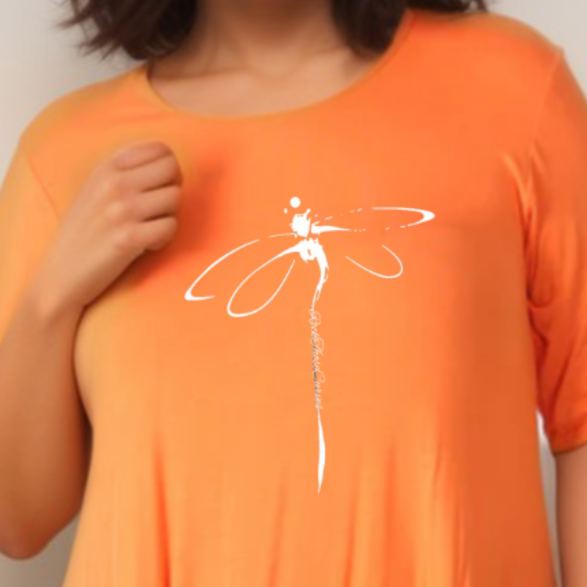 DRAGONFLY BUTTON SLEEVE SWING TOP