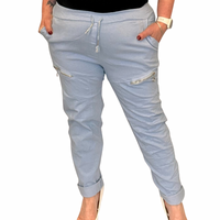 FEATURE ZIP SUPER STRETCHY MAGIC TROUSERS JEANS ELASTIC WAIST