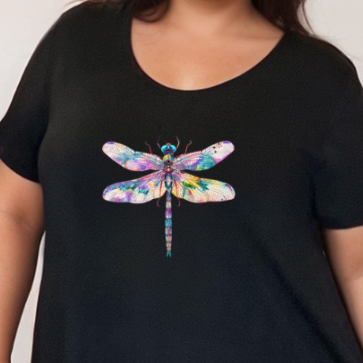 BRIGHT DRAGONFLY HANKY HEM SWING TOP