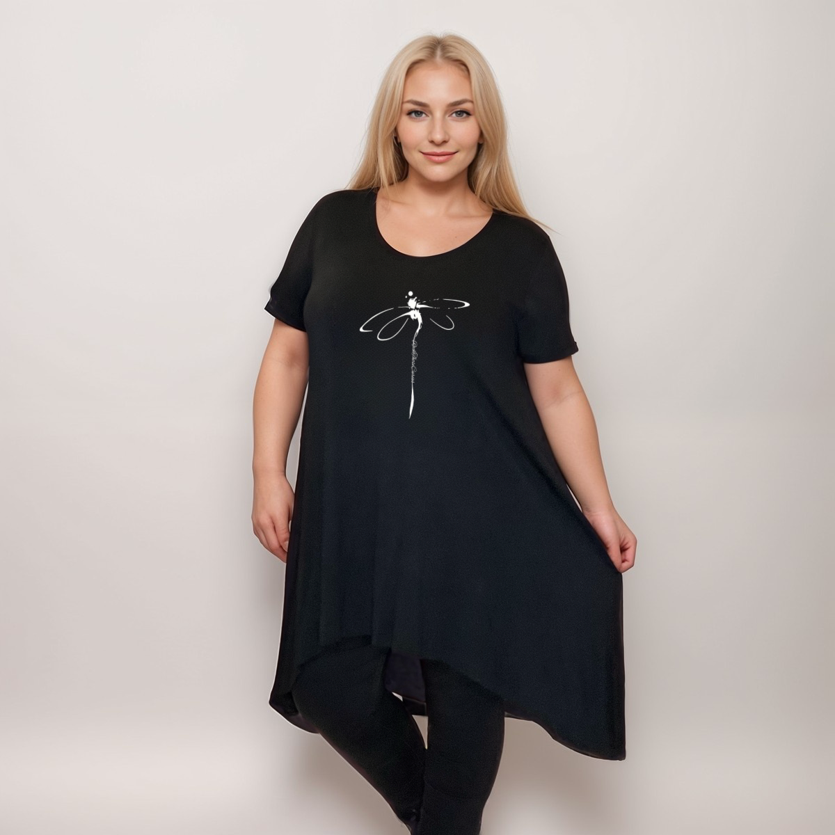 Hanky Hem Swing Top with Dragonfly
