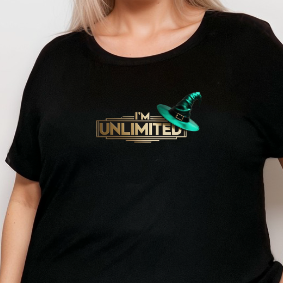 I'M UNLIMITED DIPPED HEM T-SHIRT