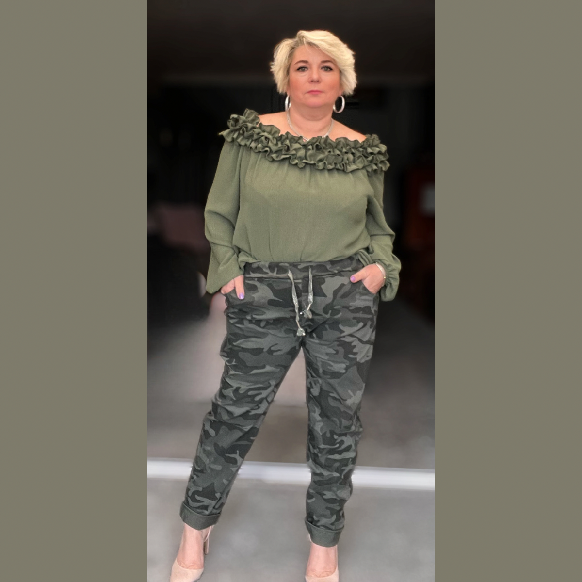 xs Camo Print Side Pocket Cargo Camouflage Pants Low-Waist Zipper Fly Full  Print Stretchy Women Trousers Camo Print Casual… | Instagram