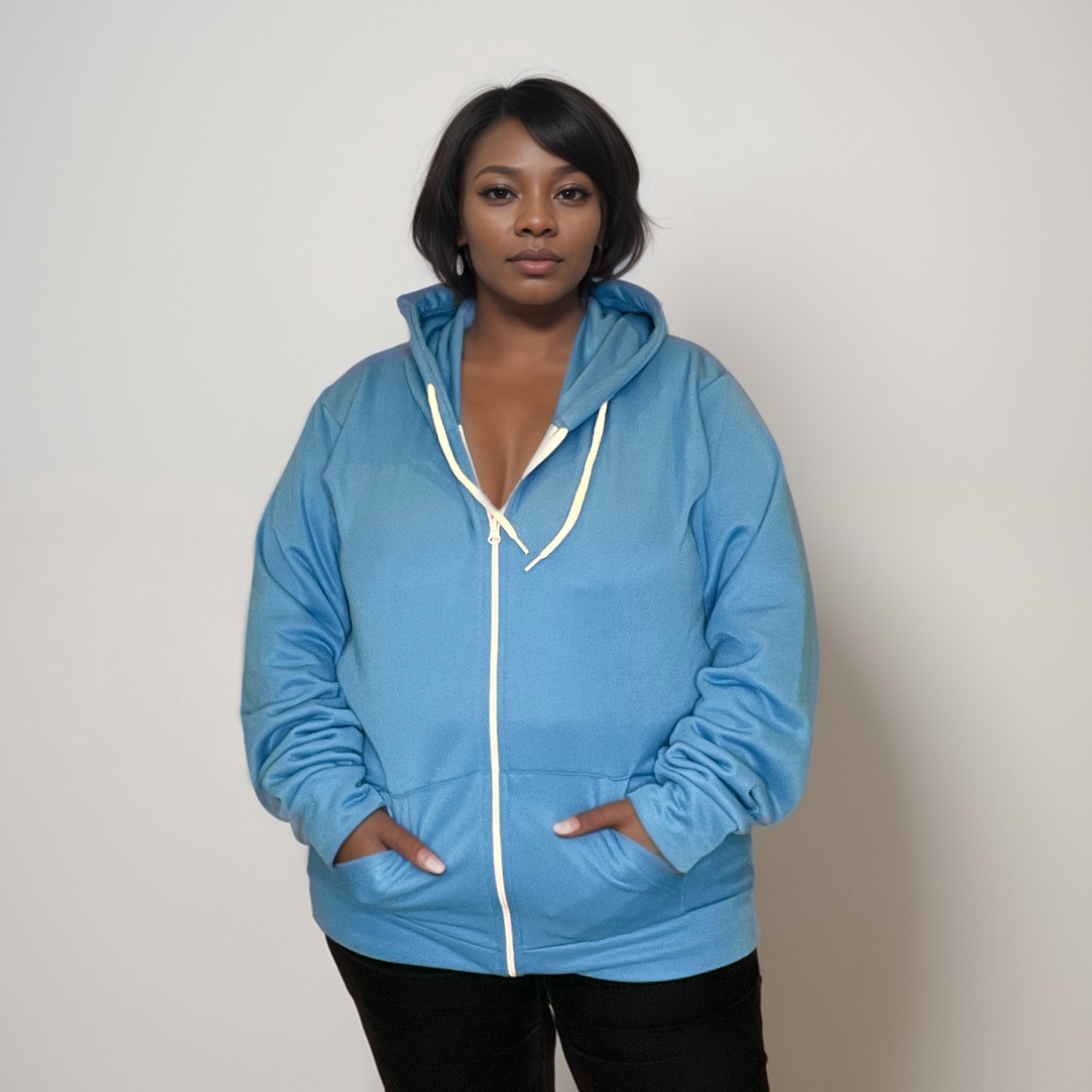 ZIP UP HOODIE PLUS SIZE JACKET