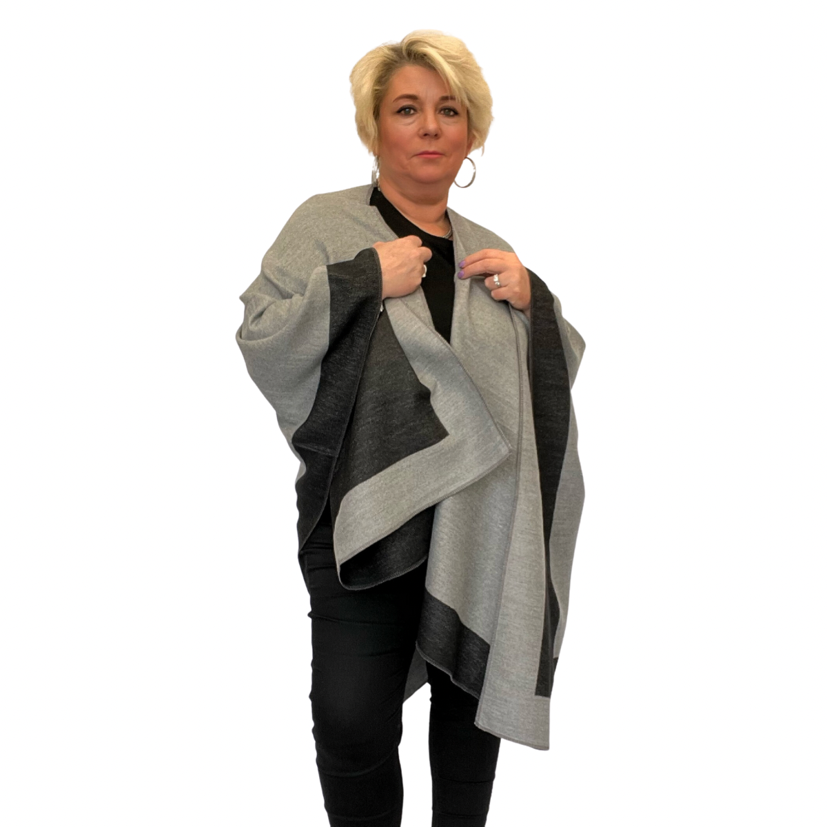 ROCKTHOSECURVES REVERSIBLE SOFT FEEL OVERSIZED SHAWL / SCARF